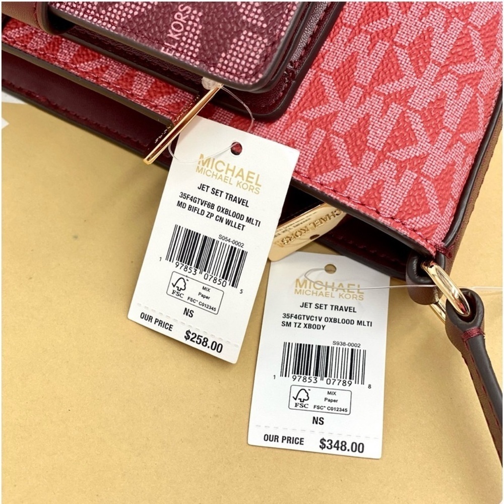 Michael Kors Jet Set Small Two-Tone Logo Crossbody Bag and Wallet Set - Picture 13 of 13